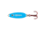 Northland Forage Minnow Spoon, 1/Card, 1/32Oz, #14 Hook Super Glo Exo Blue, FMS1-513