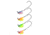 Northland Stand Up Fire Ball Long Shank Jig, 1/8 oz Number 2/0 Long Shank Hook, Assorted Tri Tones, 4 Card, FBSLS3-4-99T