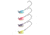 Northland Stand Up Fire Ball Long Shank Jig, 1/8 oz Number 2/0 Long Shank Hook, Assorted UV, 4 Card, FBSLS3-4-99UV