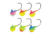 Northland Sting'n Fire-Ball Jig 1/2 Oz, #3/0 Hk Assorted Two Tone 6/Cd, NL-FB6-6-99T