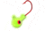 Northland Super-Glo Jig 1/4 Oz, 2/0 Red Hook, 4/Cd Super-Glo Chartreuse, GB4-4-10