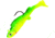 Northland UV Mimic Minnow Swimbait, 1 1/2in, 1/32 oz Sz 4 Hook, Watermelon Tiger, Strip Card, MMUV1-6-1315