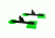 NRS Outlaw Kayak Foot Braces, Green 37321.01.102