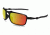 Oakley Badman Sunglasses Dark Carbon Frame, Ruby Iridium Polarized Lens-OO6020-03