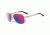 Oakley Caveat Aviator Sunglasses, Polished Gold Frame, Positive Red Iridium Lens OO4054-14