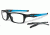 Oakley Crosslink Eyeglass Frames with Non-Rx Lenses, Grey Smoke/Sky Blue Frame, 53mm OX8027-1253