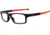 Oakley Crosslink Pitch Mens Eyeglasses, Satin Black/Neon Red Frame, 52mm OX8037-1052