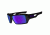 Oakley Eyepatch 2 Polished Black Frame w/ Violet Iridium Lenses Men's Sunglasses OO9136-06