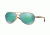 Oakley Feedback Womens Sunglasses 407920-59 - Polished Gold Frame, Jade Irid Polar Lenses
