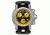 Oakley Holeshot Quartz Watch, Yellow Dial and Black Rubber Strap w/ Honed Case 10-219