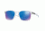 Oakley LATCH SQ OO9353 Sunglasses 935306-52 - Matte Clear Frame, Sapphire Iridium Polarized Lenses