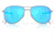 Oakley OO4147 Contrail Sunglasses - Mens, Satin Chrome Frame, Prizm Sapphire Lens, 57, OO4147-414703-57