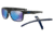 Oakley OO9371 Sunglasses 937117-57 - Aero Polished Black Frame, Prizm Sapphire Lenses