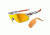 Oakley Radarlock Pitch Silver Frame w/ Fire Iridium Polarized Lenses Men's Sunglasses OO9182-07