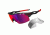 Oakley Radarlock XL Straight Mens Sunglasses Matte Black Ink Frame, OO Red Iridium Vented and Black Iridium Vented Lens OO9196-06