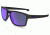 Oakley Silver Sunglasses Matte Black Frame, Violet Iridium Polarized Lens-OO9262-10