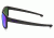 Oakley Silver Sunglasses Matte Black Frame, Violet Iridium Polarized Lens-OO9262-10
