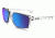 Oakley Silver Sunglasses Polished Clear Frame, Sapphire Iridium Lens-OO9262-06
