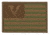 Oakley Standard Issue Patch, Logo Flag Green/Brown, 101-668-022
