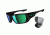 Oakley Style Switch Mens Sunglasses Polished Black Frame, Jade Iridium and Grey Lens OO9194-02