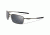 Oakley Titanium Square Wire Mens Sunglasses, Pewter Frame, Black Iridium Polarized Lens OO6016-02