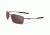 Oakley Titanium Square Wire Mens Sunglasses, Brushed Chrome Frame, OO Black Iridium Polarized L OO6016-03