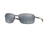 Oakley TITANIUM SQUARE WIRE OO6016 Sunglasses 601602-60 - Pewter Frame, Black Iridium Polarized Lenses