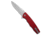 Ocaso Ocaso Strategy Liner Lock Knife Red Aluminum 3.5" Satin 29RDS, Red, Bohler K110, adult, BHQ-212749