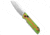 Oknife Oknife XEN Crossbar Lock Knife Zombie Green Aluminum 3.125" Stonewash, Green/Red, Nitro-V, adult, BHQ-219494