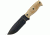Ontario Knife Afghan Fixed Blade Knife, Tan Micarta Handle, Black Blade, Plain OK9419TM