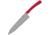 Ontario Knife Chromatics Chef's Knife Second Knife, 13.63in Overall, 7.88in Satin Finish 440A Stainless Blade, Red Rubberized Plastic Handle, 3540X