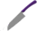 Ontario Knife Chromatics Santoku Second Knife, 11.88in Overall, 6.5in Satin Finish 440A Stainless Blade, Purple Rubberized Plastic Handle, 3530X