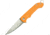 Ontario Knife OKC Navigator Folding Knife, 3in Closed, 2.13in Satin Stainless Blade, Orange Synthetic Handle, 8900