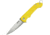 Ontario Knife OKC Navigator Folding Knife, 3in Closed, 2.13in Satin Stainless Blade, Yellow Synthetic Handle, 8900YEL