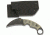 Ontario Knife Ranger Kerambit EOD Fixed Blade Knife, Green Micrata Handle, Black Blade,Plain OK9466
