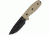 Ontario Knife Rat 3 Fixed Blade Knife, Canvas Linen Micarta Handle, Serrated OK8631