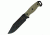 Ontario Knife RD6 Fixed Blade Knife, Black Micarta Handle, Black Blade, Plain OK9416BM