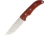 Ontario Knife Robeson Drop Point Hunter Fixed Blade Knife, 4.25in, D2 Tool Steel, Standard Edge, Satin, Brown, Laminated Hardwood Handle ON8174
