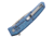 Ontario Knife Ti22 Ultrablue Folding Knife, 4.25in Closed, 3.25in Satin AUS-8 Tanto Blade, Blue Anodized Titanium Handle, ON9800