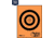 OP Exclusive - EZ2C Targets Self-Adhesive Mini 3.5in Bullseye on 4.25x5.5in Orange and Black Ink, Tear-Off Pad of 15, Orange, EZ2CM01K