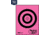 OP Exclusive - EZ2C Targets Self-Adhesive Mini 3.5in Bullseye on 4.25x5.5in Pink and Black Ink, Tear-Off Pad of 15, Pink, EZ2CM01P