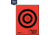OP Exclusive - EZ2C Targets Self-Adhesive Mini 3.5in Bullseye on 4.25x5.5in Red and Black Ink, Tear-Off Pad of 15, Red, EZ2CM01R