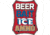 Open Road Brands Die Cut Emb Tin Sign Beer,bait,ice,ammo