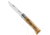 Opinel Animalia Trout Folding Knive Num.8, 3.35in, w/ Virobloc, 12C27 Sandvik SS, Oak Handle, Wood, 002334