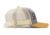 OPMOD Trucker Hat Embroidered Logo, Heather Grey/Birch/Biscuit, OPMBist-HeatGrey/Bir