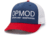 OPMOD Trucker Hat Embroidered Logo, Lt. Navy/White/Red, OPM-Lt. Navy/Wht/Red