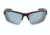 Optic Nerve Bristol Sunglasses, Matte Demi Frame, Polarized Smoke Lens with Silver Mirror Lens 82007