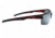 Optic Nerve Bristol Sunglasses, Matte Demi Frame, Polarized Smoke Lens with Silver Mirror Lens 82007