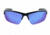 Optic Nerve Bristol Sunglasses, Shiny Black Frame, Polarized Grey Lens with Blue Mirror Lens 82006