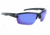 Optic Nerve Bristol Sunglasses, Shiny Black Frame, Polarized Grey Lens with Blue Mirror Lens 82006